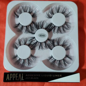 False lashes set of 5 with glue new in box appeal liner